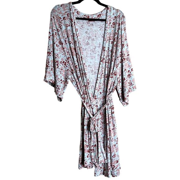Prana Wrap robe Women Medium Tencel Modal Floral SOFT Comfort Everyday - Picture 2 of 11